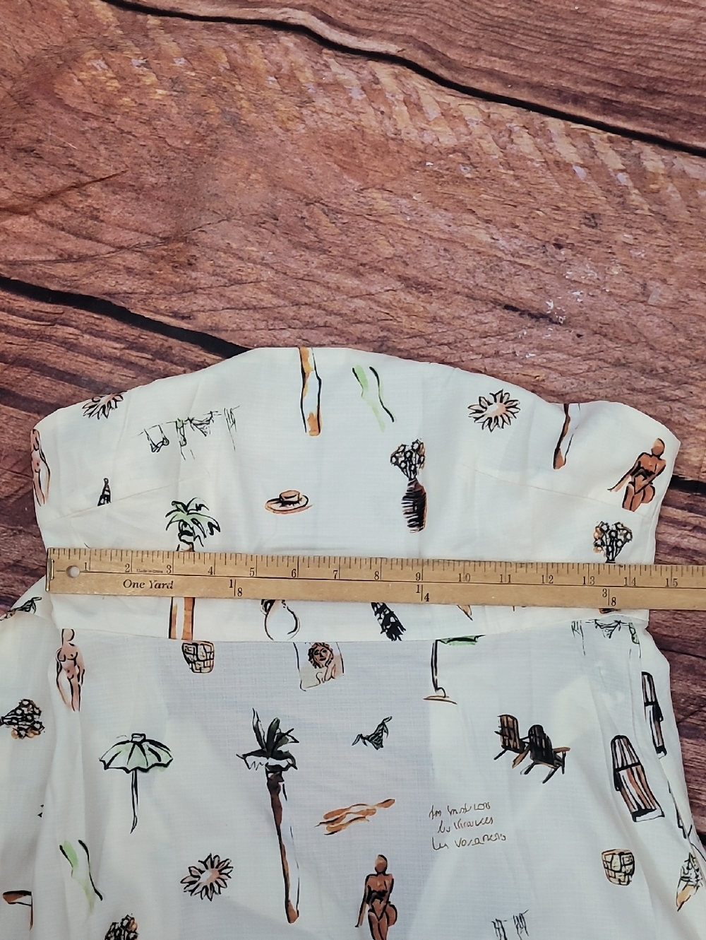 Commense Cream Tropical Print Linen Maxi Dress - Picture 15 of 16